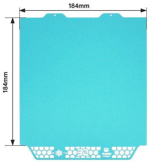 BIQU Panda Buildplate CryoGrip Pro Glacier - dobbeltsidet magnetisk plade til Bambu Lab A1 miniprinter 184x184 mm
