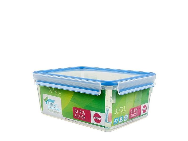 EMSA 508546, Kasse, Rektangulær, 3,7 L, Transparent, Polypropylen (PP), Termoplastisk elastomer (TPE), Tyskland