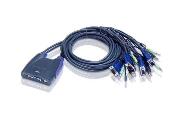 Aten Petite Cs64us - Kvm / Audio / Usb Umschalter - 4 X Kvm / Audio / Usb - 1 Lokalbruger - Desktop
