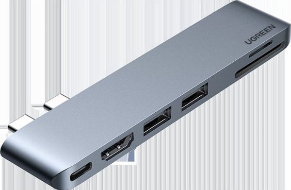 Ugreen 6-In-2 Usb C Hub - Dockingstation - Usb-C 3.1 Gen 2 / Thunderbolt 3 - Hdmi - Für Apple Macbook Air (Anfang 2020, Ende 2018, Ende 2020, Mitte 2