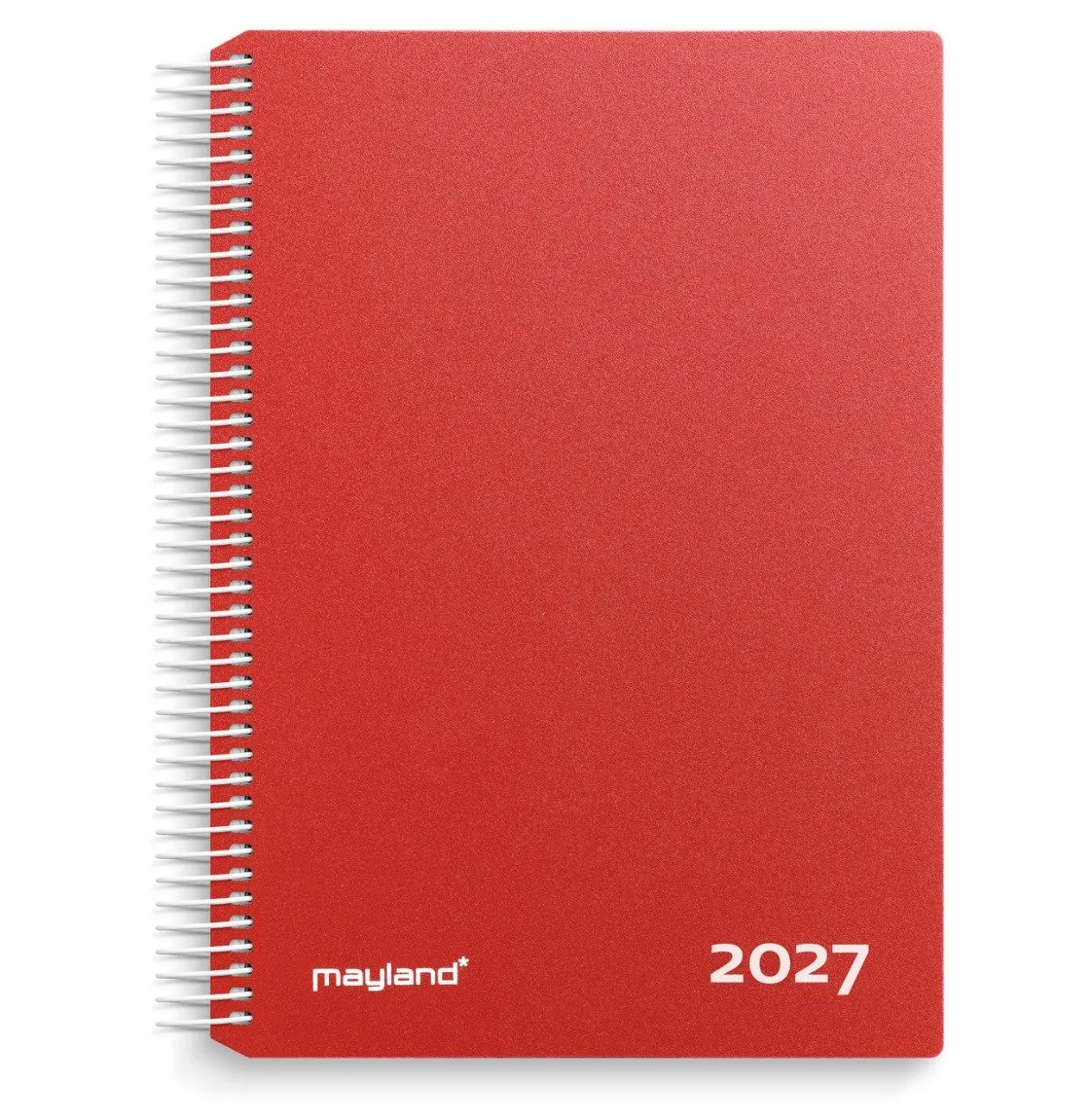 Mayland 17218010, 398 ark, Inbunden, Röd, Spiralbindning, Dag på en sida, Linjerat papper | Papper & Emballage - Kalendrar & Anteckningsböcker - Kalendare | GameStuff