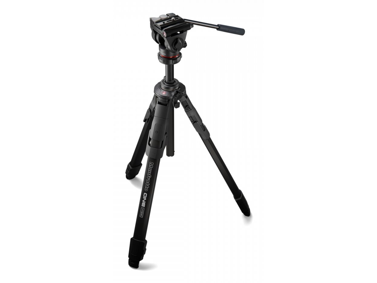 Manfrotto One Aluminium-Kamerastativ Mit 500X-Videokopf, 181 Cm, 4,77 Kg