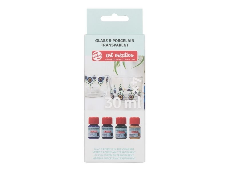 Talens Art Creation Glass & Porcelain Transparent Set Blues | 4 X