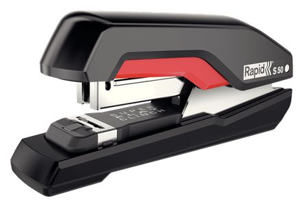 Hæftemaskine Rapid S50 Super Flatclinch 50 Ark Sort/Rød
