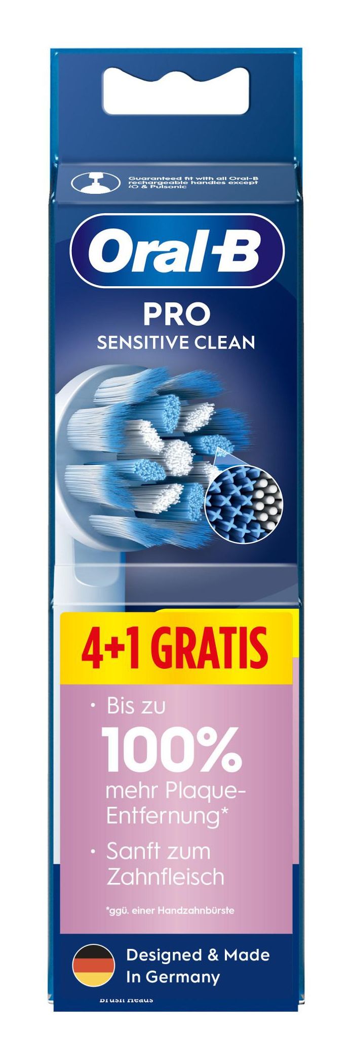 Oral-B Pro Sensitive Clean, 5 stk, Hvid, Ekstra blød, Oral-B, iO, Pulsonic, Blister