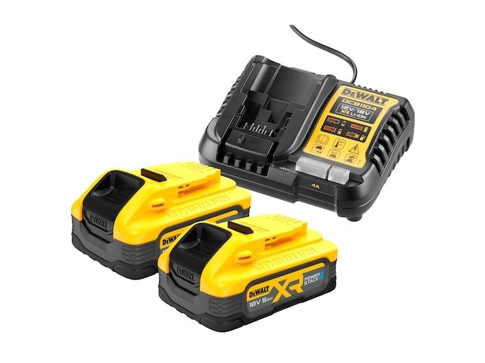 Dewalt Dcb1104h2-Qw Akku- Und Ladegerät-Set 2Er-Pack 5,0 Ah 18 V Powerstack
