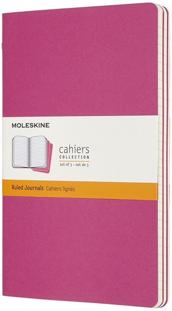 Moleskine Cahier, Monochromatisch, Rosa, 80 Blatt, 70 G/M², Liniertes Papier, Hardcover