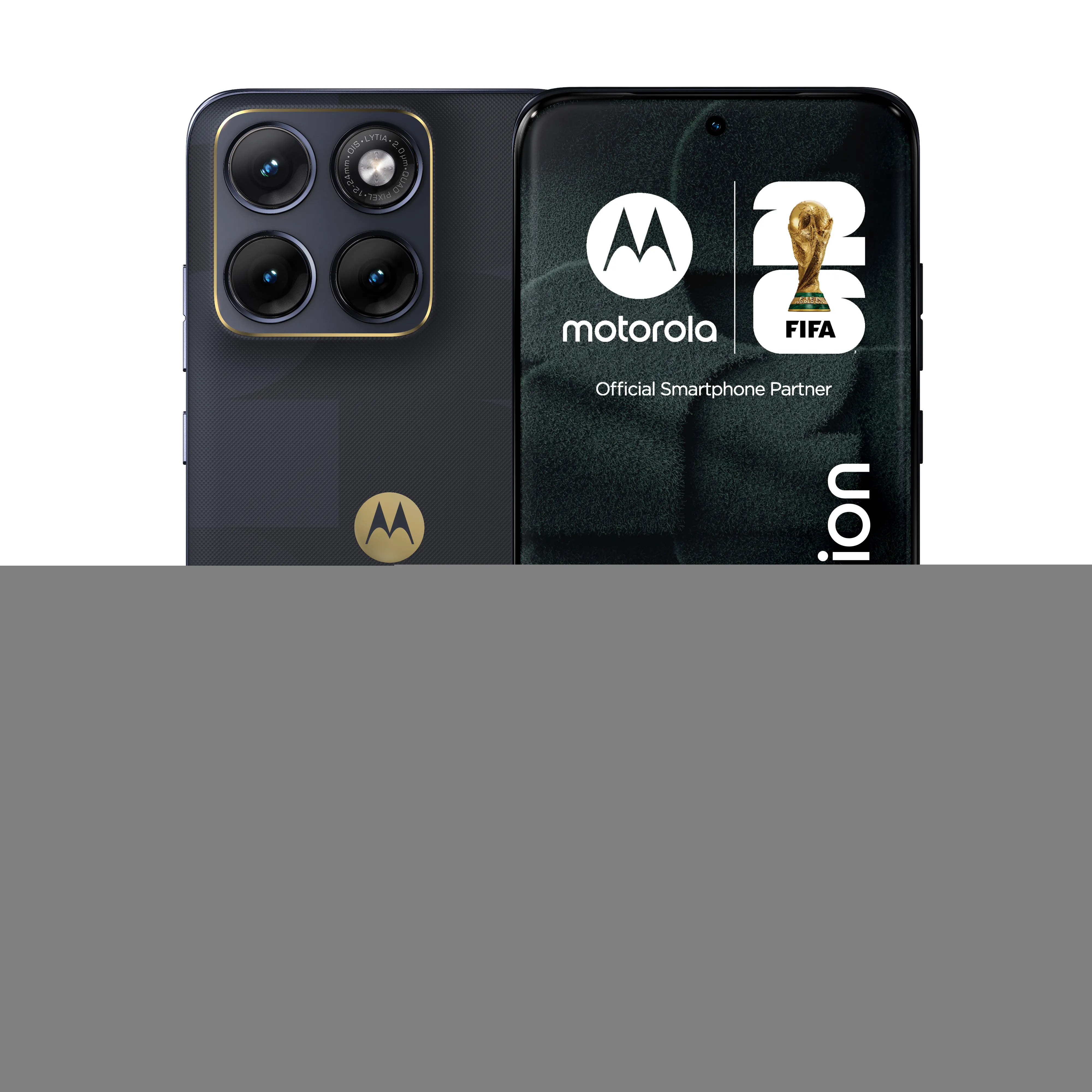 Motorola Edge 70 Fusion – FIFA Edition – 5G smartphone – dual-SIM – RAM 8 GB / Intern hukommelse 256 GB – OLED display – 6.78 – 2772 x 1272 pixels (144 Hz) – 3x bagkamera 50 MP, 13 MP – front camera 32 MP – pantone silhuet