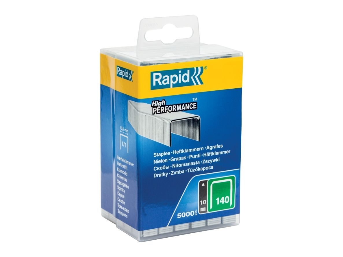RAPID Tackerklammern, 10 mm, Heftklammer Typ 140, 5000 St., in wiederverschließbarer Kunststoffbox - silberfarben - Image 4