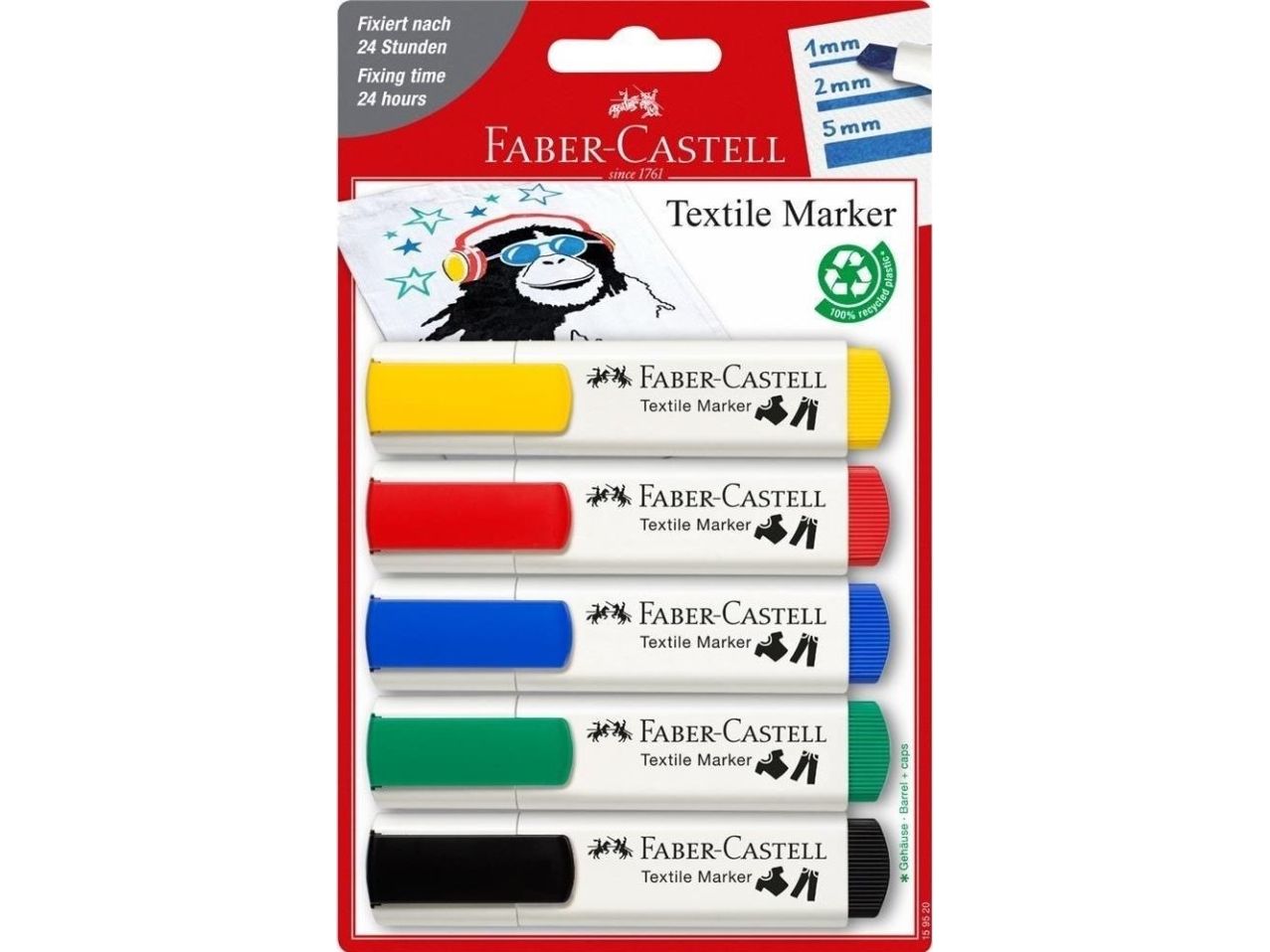 Textmarker Faber-Castell 5 Stk. Sortierte Farben