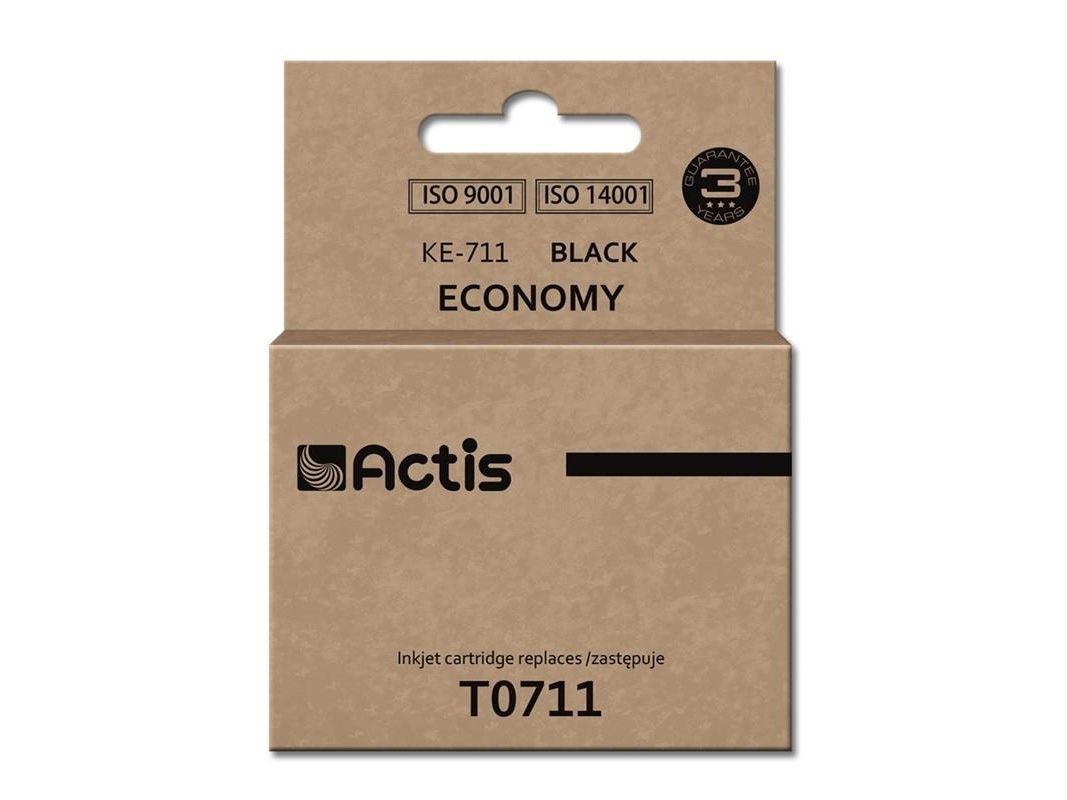 Actis Ke-711 Tintenpatrone (Ersatz Für Epson T0711/T0891/T1001 Standard 15Ml Schwarz), Tinte Auf Farbstoffbasis, 15 Ml, 250 Seiten, 1 Stück(E), Einze