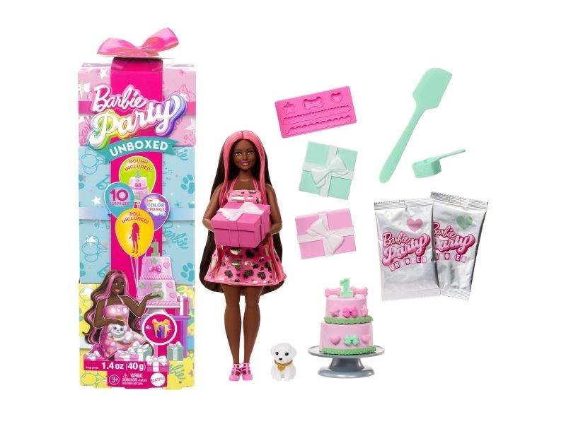Barbie Party Unboxed svart docka