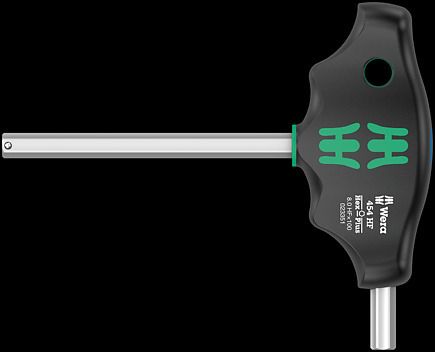 Wera 454 hf tværgrebs-sekskantsskruetrækker hex-plus med holdefunktion 8 x 150 mm