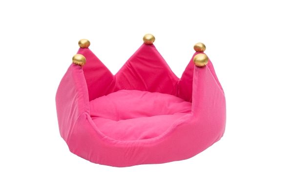 Paw Love - Crown Hundebett - Harald - Rosa/Gold