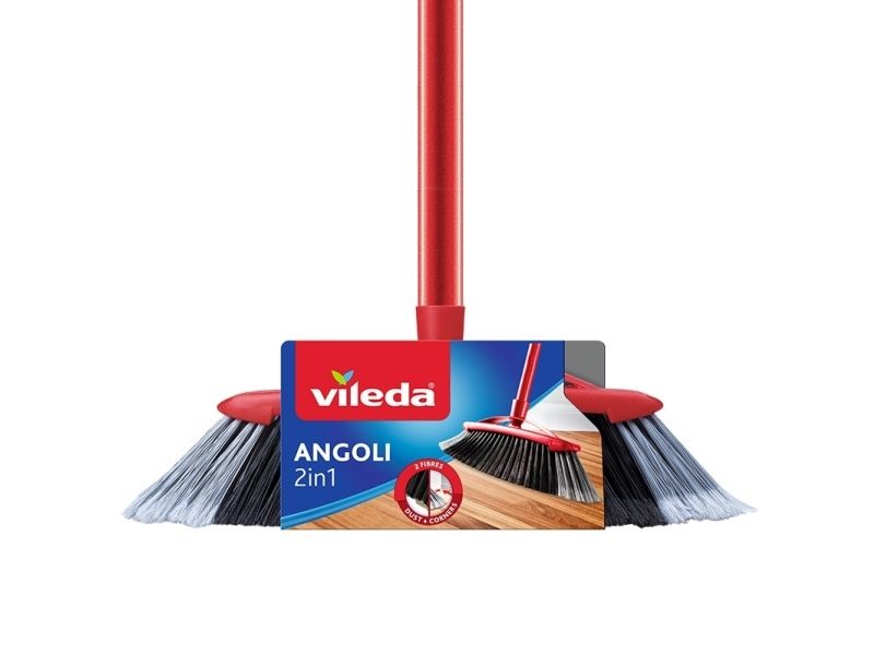 Vileda 4023103105126, Indendørs, Sort, Grå, Rød, Hårdt børstehår, 1 stk