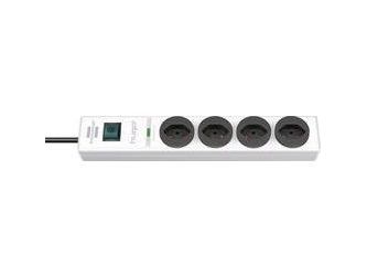 Brennenstuhl Hugo!, 4 Ac-Ausgänge, Indoor, Typ J, Polycarbonat (Pc), Weiß, Polycarbonat