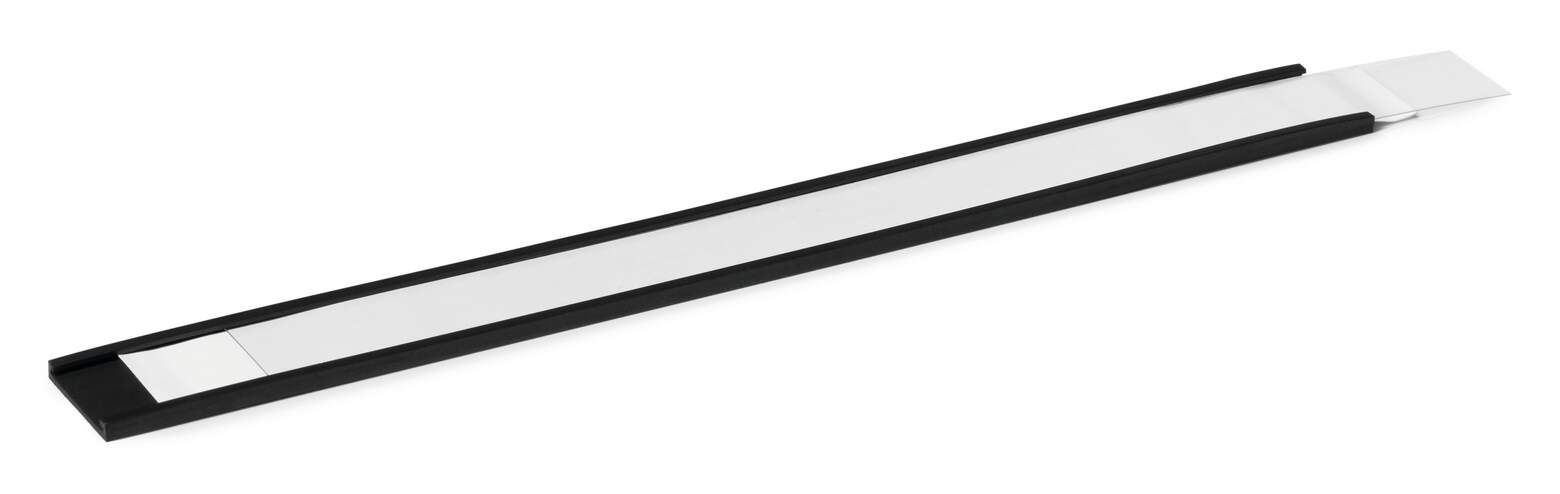 Etiketholder C-profil magnetisk 200x20 mm, mørk grå, bulkpack - 50 stk./pakke