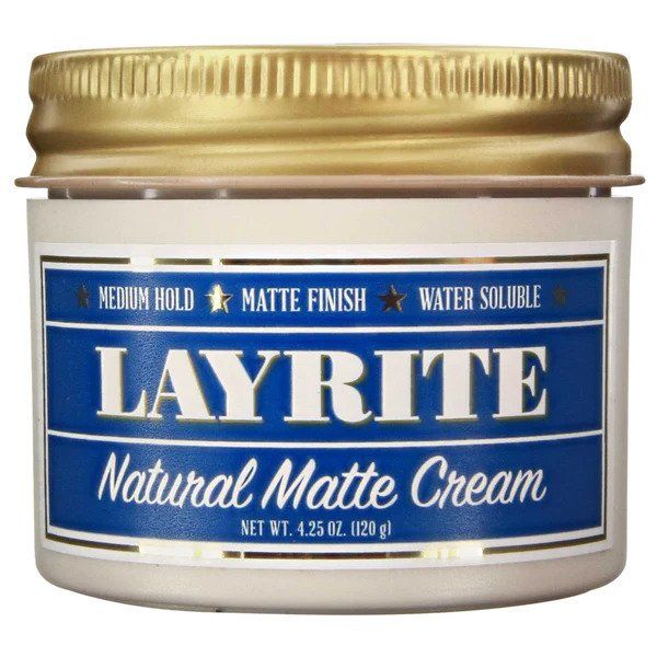Layrite Natural Matte Cream 120g Medium Hold Water Soluble Matte Finish