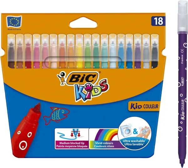 Bic 937508, Mellem, 18 Farver, Forskellige Farver, 2,8 Mm, 0,8 Mm, Forskellige Farver
