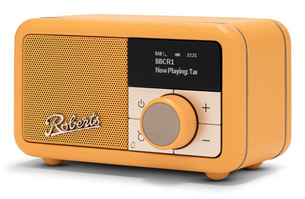 Roberts Radio Revival Petite 2, Bærbar, Analog & digital, DAB, DAB+, FM, USB Type-C, Gul, Knapper