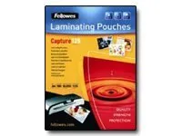 Lamineringslommer Fellowes 75x105 mm 125 mikron glossy - (100 stk.)