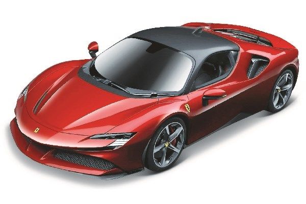 Bburago Ferrari Sf90 Stradale, Sportsbil Model, Formonterede, 1:24, Ferrari Sf90 Stradale, Ethvert Køn, Metal, Plast