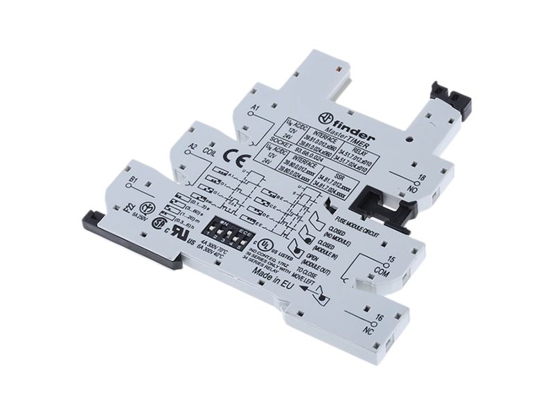 Finder 93.68.0.024 Relaissockel Mit Halterung, Mit Led, Mit Emv-Kennzeichnung Der Relaisspule Passend Zu Den Serien: Phoenix Contact Serie Emd-Sl Fin