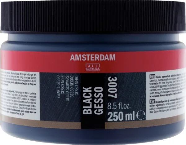 Amsterdam Svart gips 3007 burk 250 ml | Skola & Hobby - Konstmaterial - Tillsatser | GameStuff