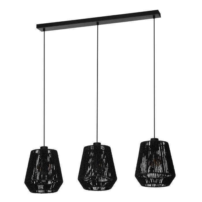 Eglo Persley Langer Tisch L920 3Xe27 Schwarz Fsc