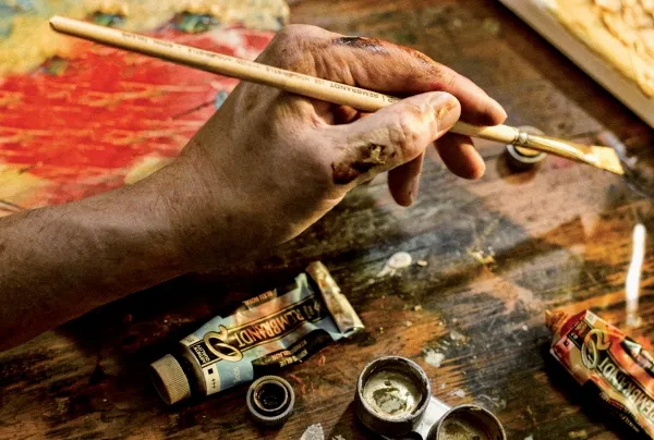 Rembrandt Oil colour wooden box set Professional 12 x + 1 x 60 ml + accessories | Skrivredskap - Special Skrivredskap - Konstnärsprodukter | GameStuff