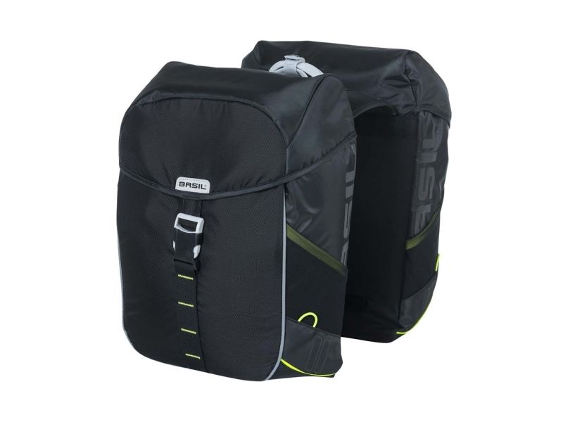 Basil Miles, Hinten, Fahrradtasche, Polyester, Schwarz, 34 L, 10 Kg