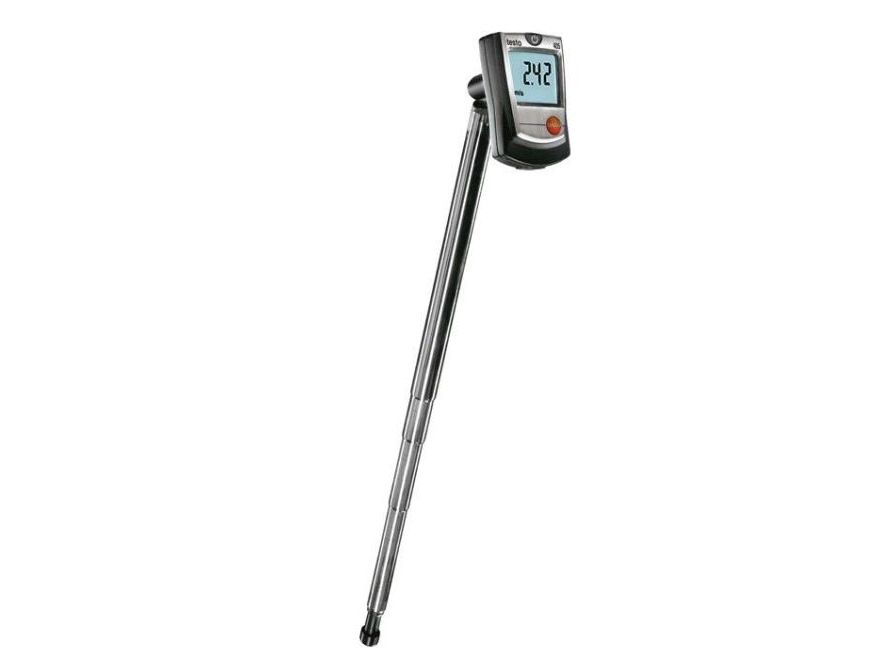 Testo 405, Lomme-/håndholdt, Hot-wire, Sort, Sølv, 0 - 10 m/s, m/s, -20 - 50 °C