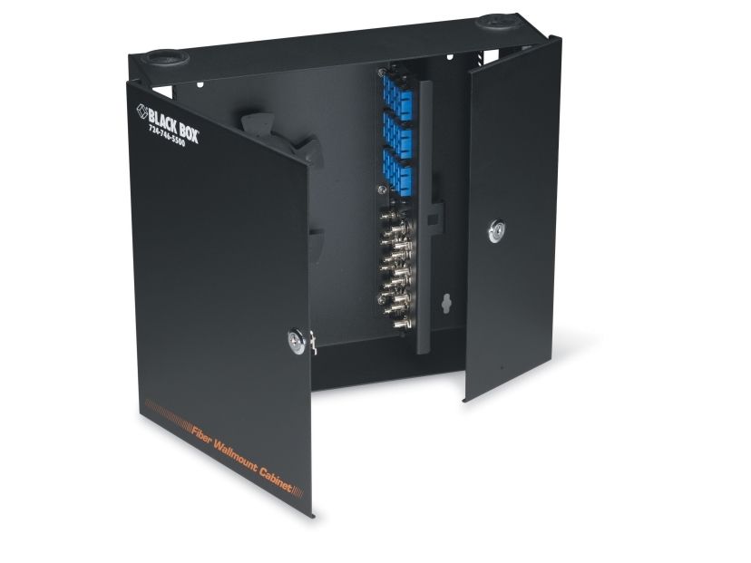 Black Box Wallmount Fiber Enclosure Locking 4 Sl