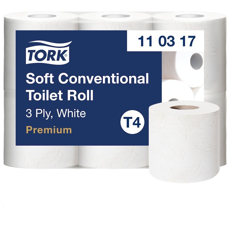 Toiletpapir Tork T4 Premium Soft hvid 3-lags - (7 pakker x 6 ruller pr. karton)