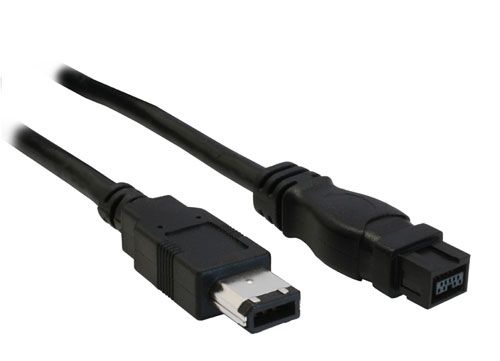 Inline Nested Firewire 9-Pin - Firewire 6-Pin, 1M, Schwarz (36901)