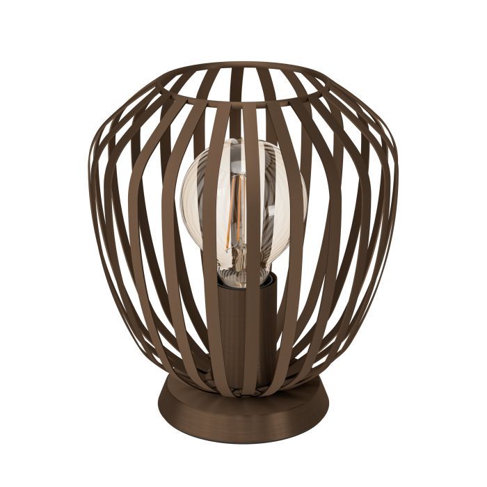 EGLO ESPINAL bordlampe i bronze med tremmeskærm