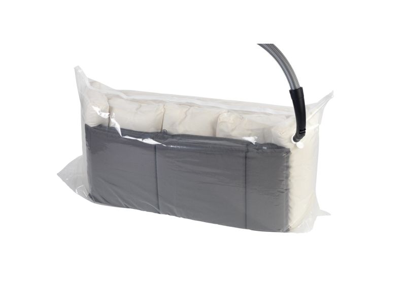WENKO 3792767100, Opbevaringspose til blødt tøj, Transparent, Hvid, Polyamid, Polyethylen, Polypropylen (PP), Lynlås, 180 cm, 50 cm