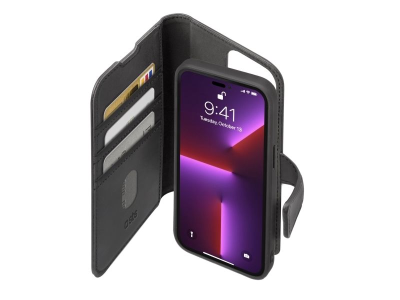 SBS Novelty book cover med aftageligt cover til iPhone 14 Pro Max® - Sort