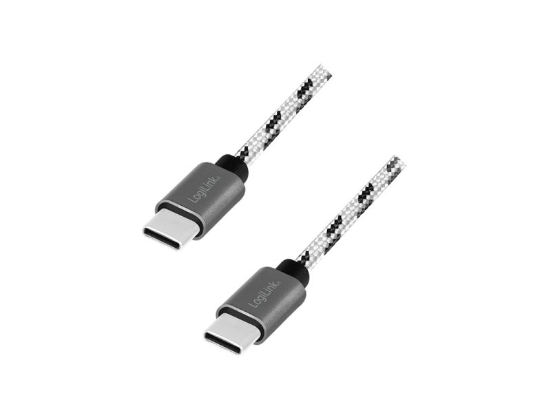 LogiLink CU0200, USB C, USB C, USB 2.0, 0,48 Gbit/sek., Sort, Hvid