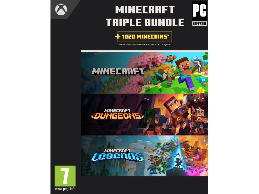 Microsoft Minecraft Triple Bundle (PC), PC, Multiplayer-tilstand, A10+ (alle 10+), Download