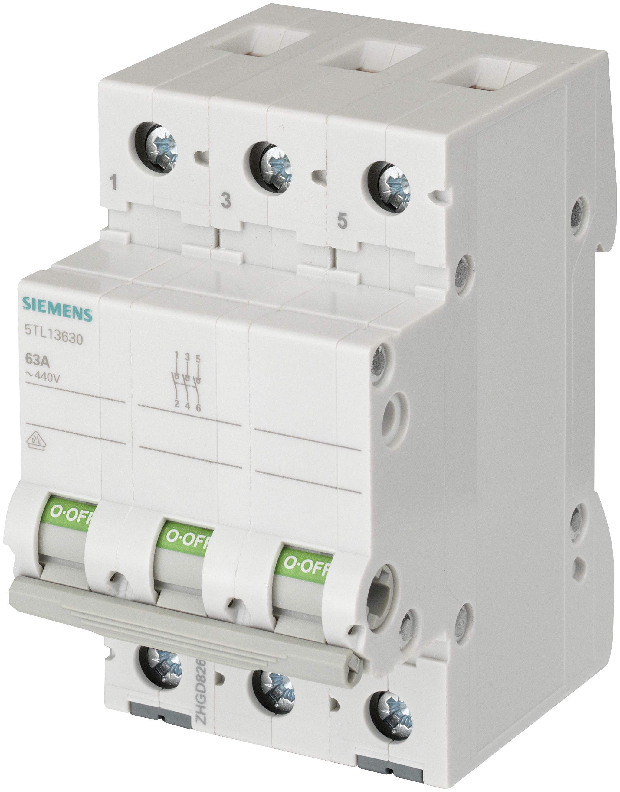 Afbryder Grå 100 A 3 X Afbryder Siemens 5Tl13910