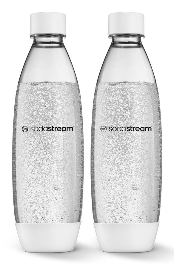 SodaStream 7290113763548, Karboniserende flaske, Transparent, Hvid, Plast, 1 L, SodaStream ENSO, DUO, E-DUO, TERRA, ART, GAIA, SPIRIT, ONE TOUCH, PLAY, SOURCE, POWER, 2 stk