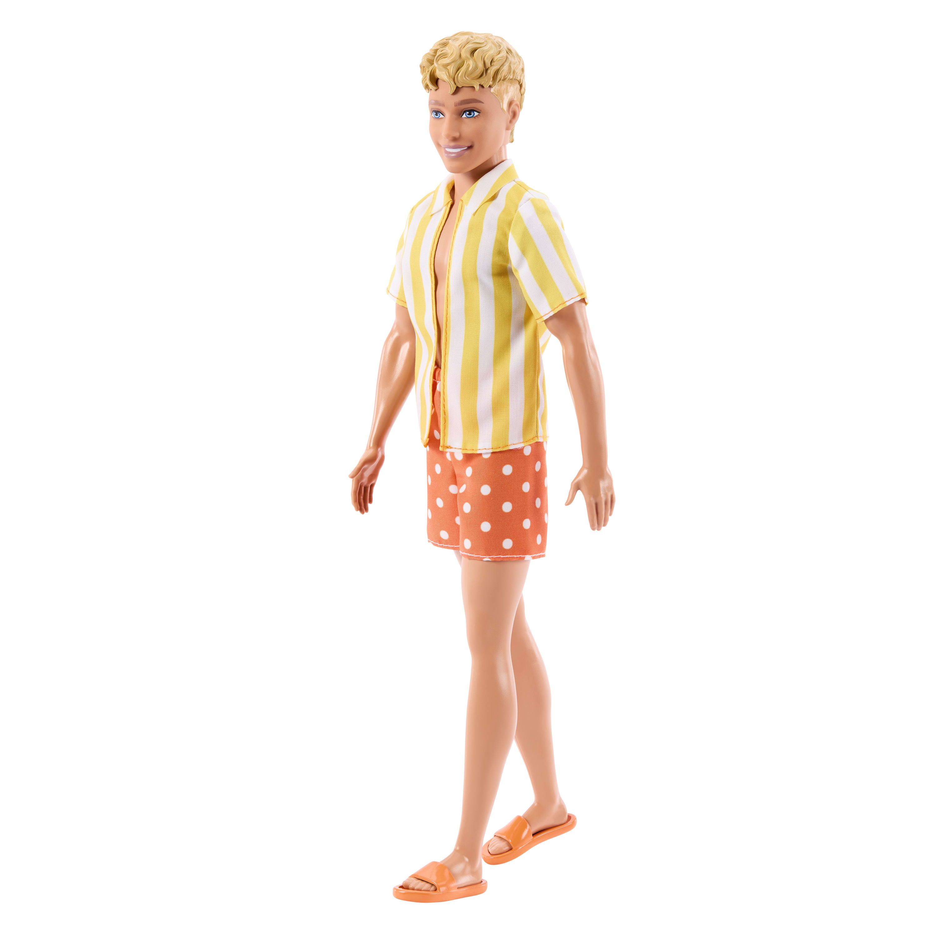 Barbie - Fashionista Ken Dukke - Gule Hvide Striber - Mattel Jjn66