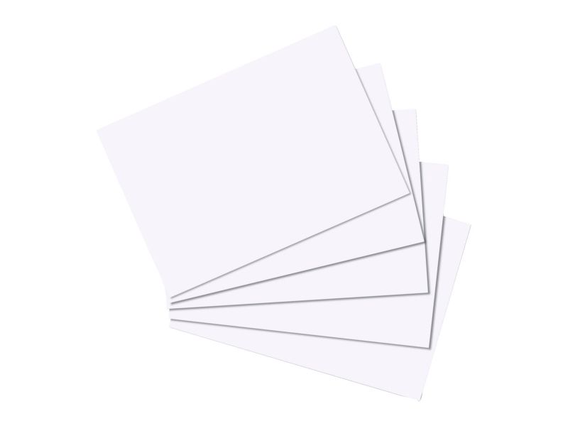 Herlitz kartotekskort A5 blank hvid hf 100 stk