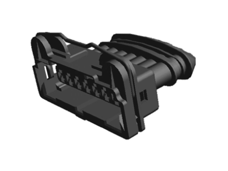 Te Connectivity Junior Power Timer Automotive Connector Socket Black 7 Way, Solder Termination 282194-1
