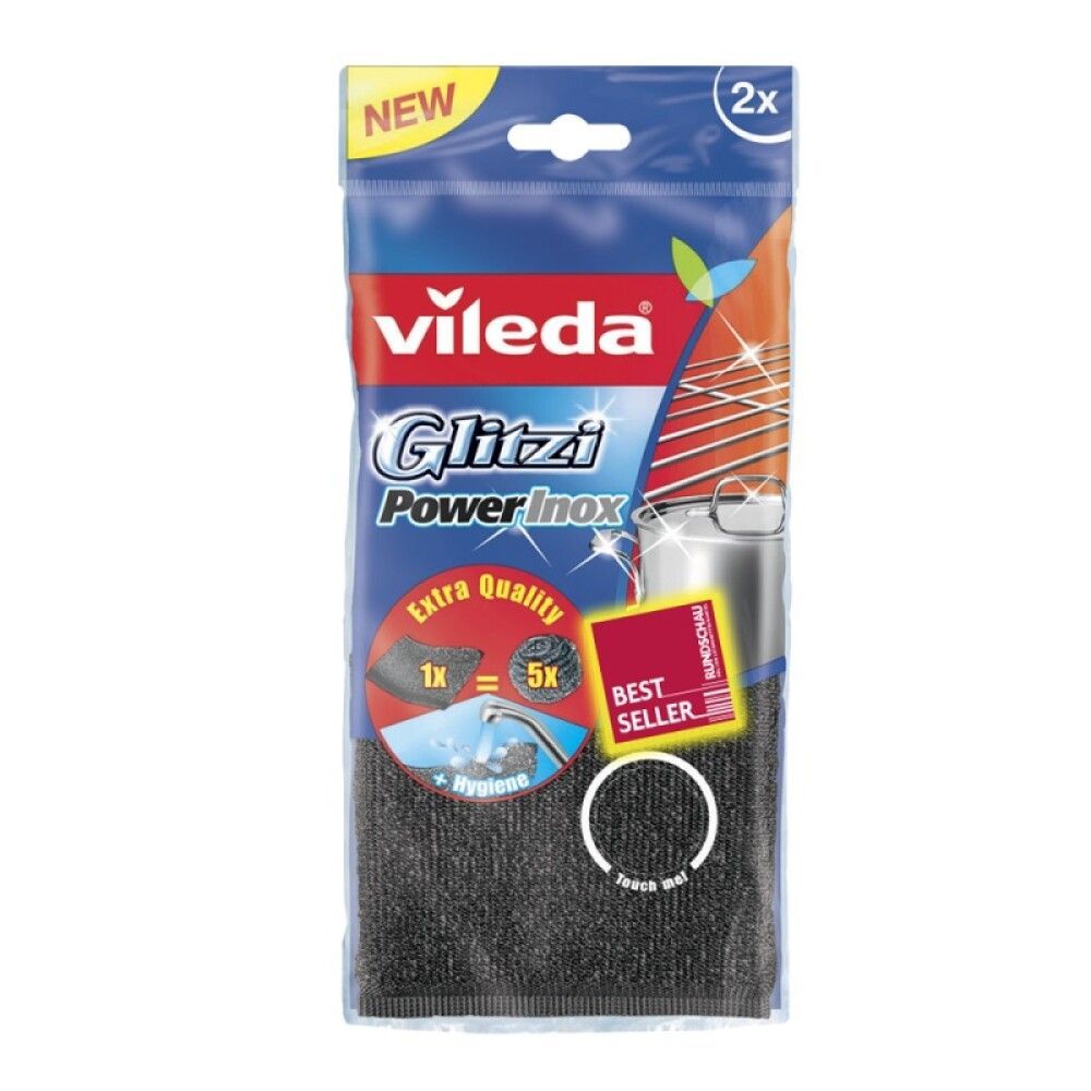 Vileda 141656 scouring pad Fabric Stainless steel Grey Stainless steel