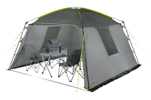 High Peak Pavilion Cabana 14052 Pavillon 9,5 Kg Hartgestänge Grau/Hellgrau/Lime