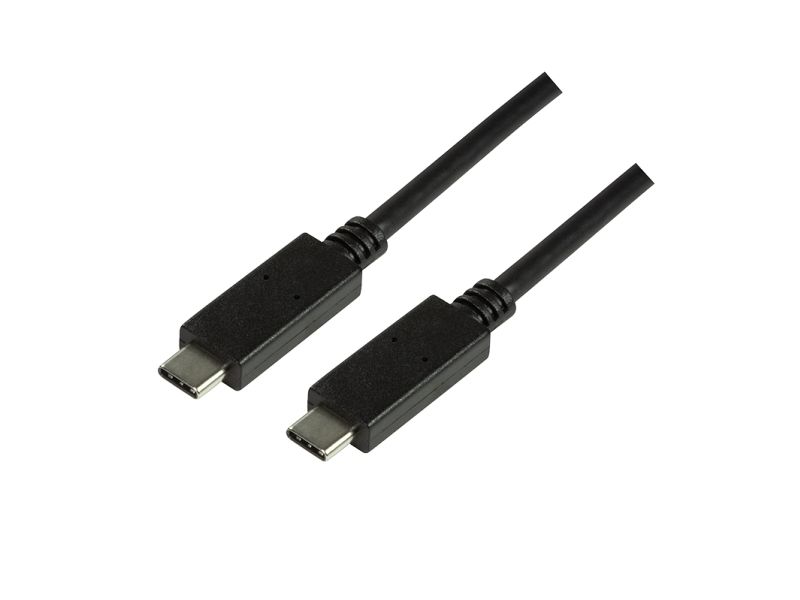 LogiLink CU0129, 1 m, USB C, USB C, USB 3.2 Gen 2 (3.1 Gen 2), 10 Gbit/sek., Sort