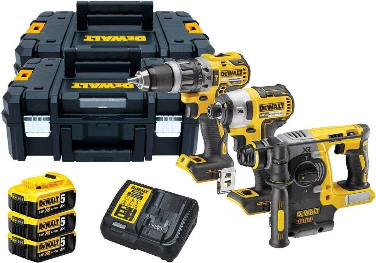 DeWalt DCK368P3T-QW Værktøjssæt med 3 dele og TSTAK - 18 V