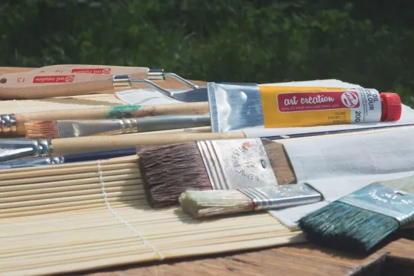 Talens Art Creation Oil & acrylic brush set polyester 10 brushes + organiser | N - A | GameStuff